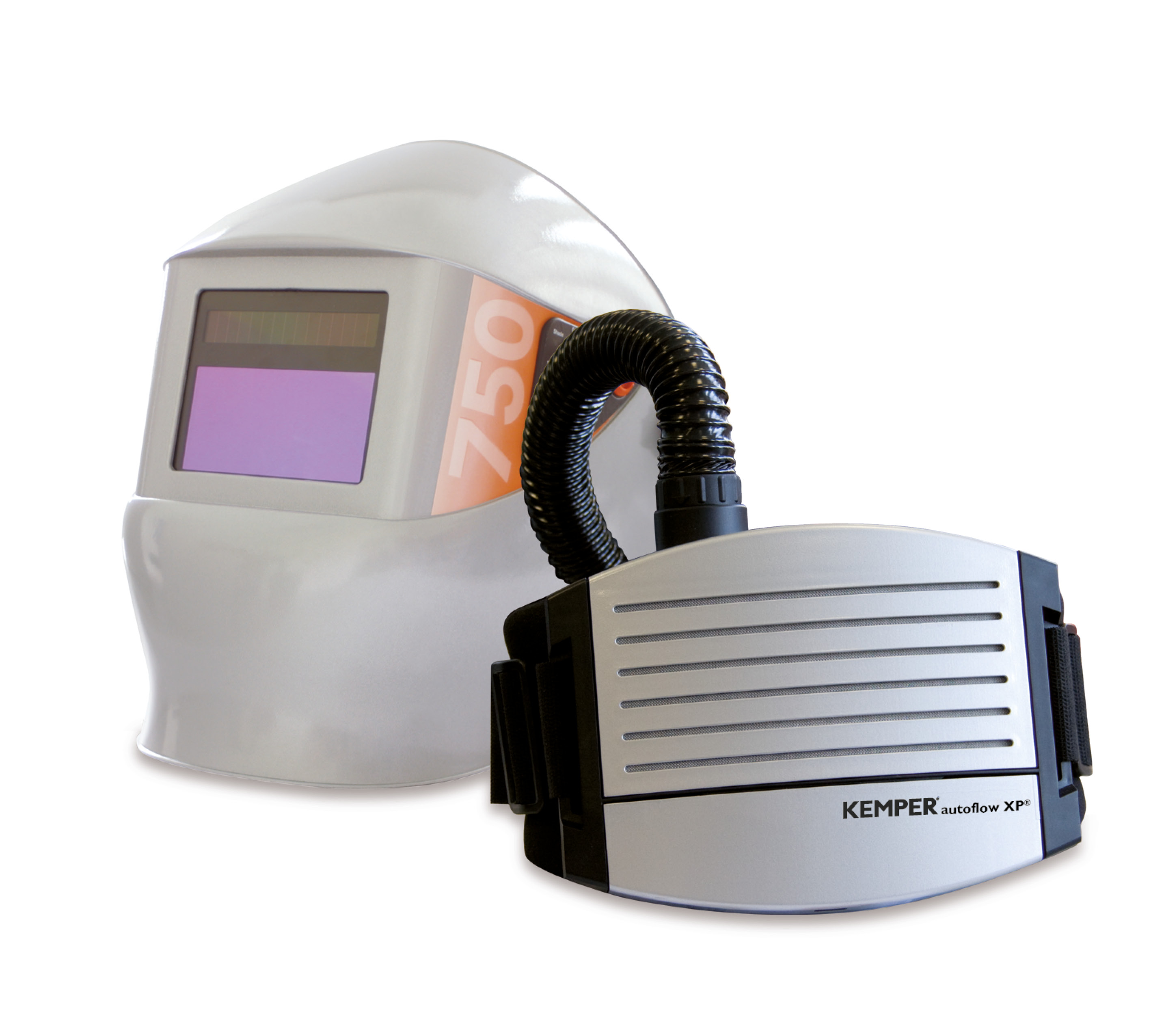 Welding helmet with battery operated ventilation