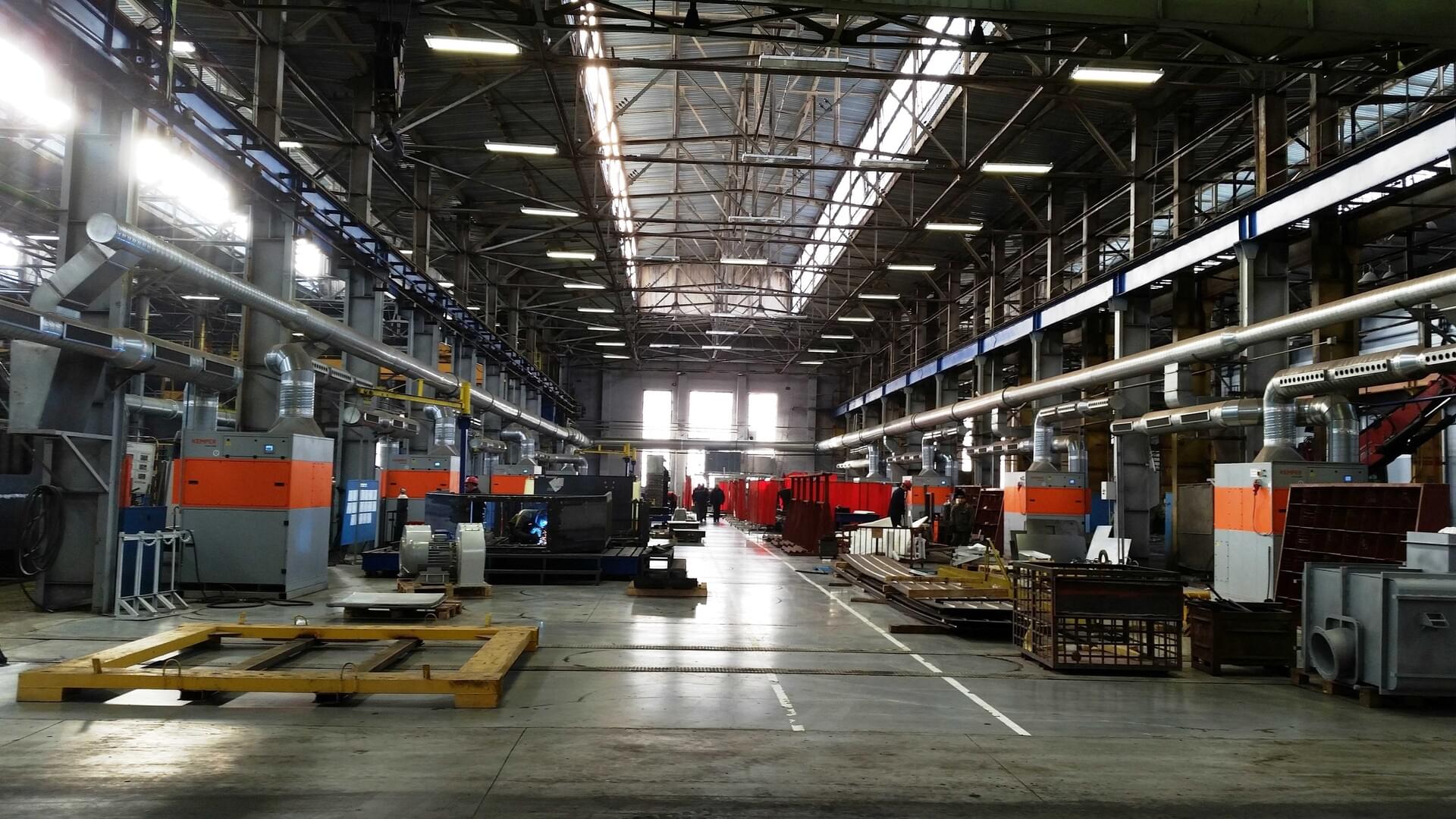 General ventilation system PushPull from KEMPER for large production line