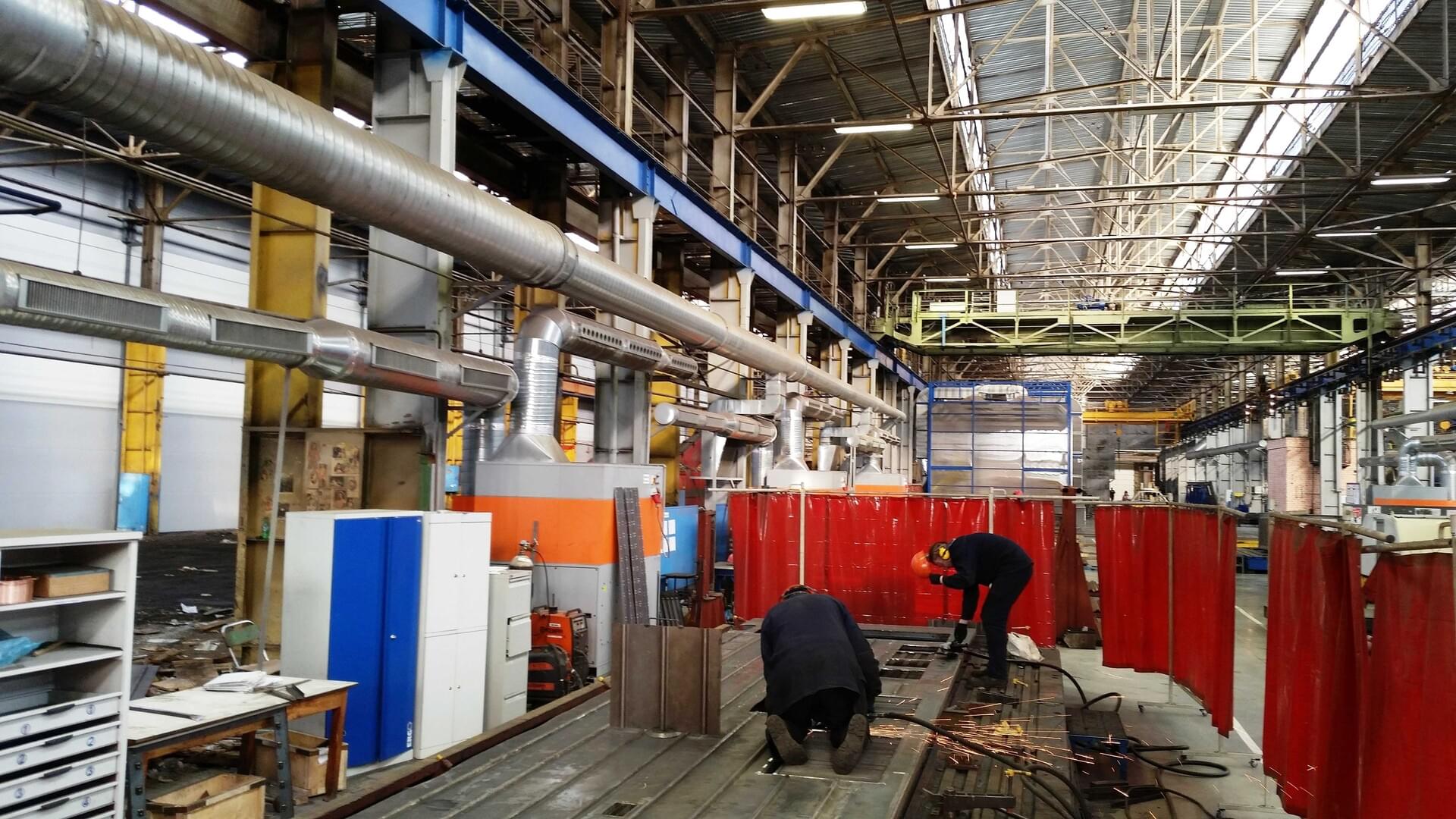 General ventilation system PushPull from KEMPER for large production line