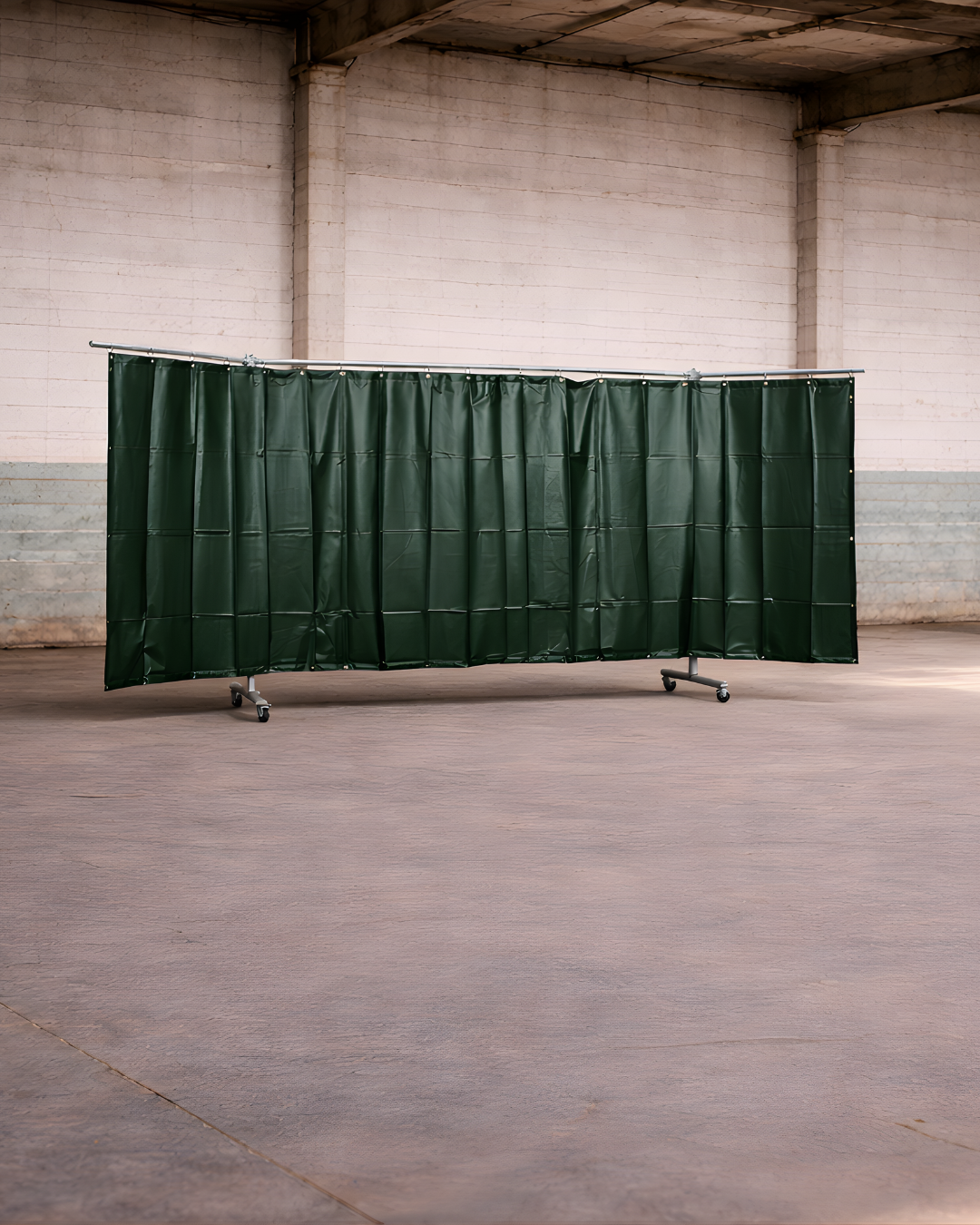 3-teilige Schutzwand mit Folienvorhang