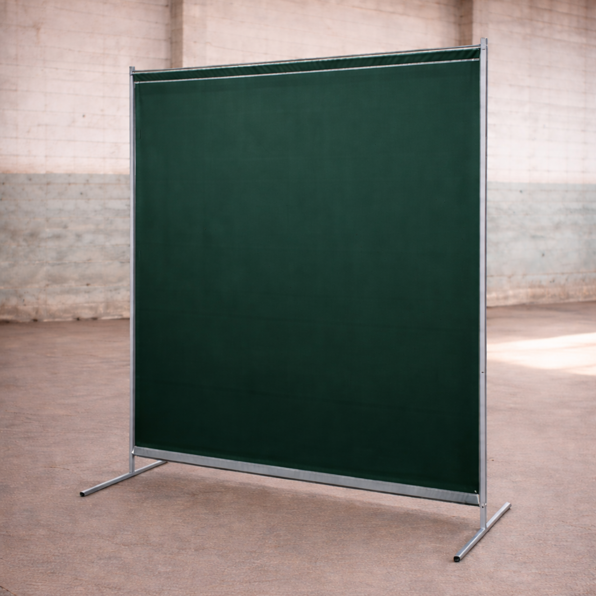 Schutzwand mit Folienvorhangbespannung