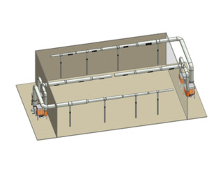 Displacement ventilation system drawing