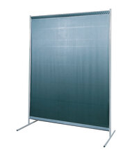 1-Panel Mobile Protective Screen With Curtain