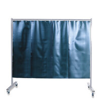 1-teilige Schutzwand mit Lamellenvorhang